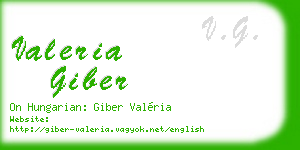 valeria giber business card